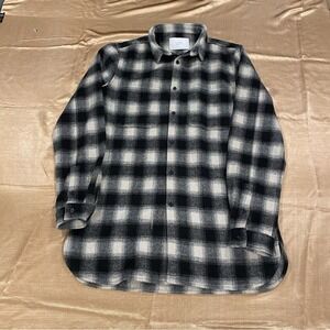 Stampd Los Angeles Black White Buffalo Check Flannel Shirt M